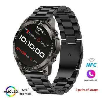 DM50 Смарт-Часы для Женщин Мужские Часы с Цифровым Bluetooth-Вызовом Smartwatch AMOLED HD Экран NFC Наручные Часы Фитнес-Трекер Браслет