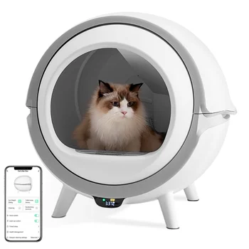 Интеллектуальный Автоматический Ящик для кошачьего Туалета Self Clean Pet Toilet Sandboxe УФ Стерилизация App control 14 дней без чистого суденышка для Кошки
