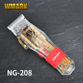 WMARK Новая модель NG-208 Перезаряжаемая машинка для стрижки Волос, Машинки для стрижки Волос, Триммер, Прозрачная крышка, 6500 об/мин