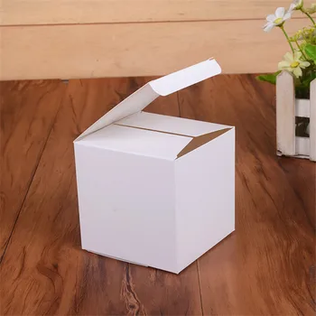 300 шт./лот, белая квадратная бумажная коробка 7 размеров, маленькая белая картонная упаковочная коробка, подарочная коробка для мыла