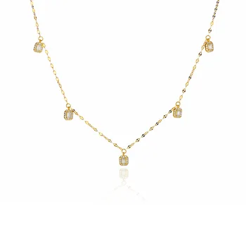 Золотое ожерелье Для Женщин, подвески, Ювелирные изделия 925 пробы, аксессуары в корейском стиле, Лолита, эстетический подарок для девочек, прямая поставка
