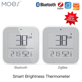 Moes Smart ZigBee Bluetooth Сетчатый Термометр Яркости Датчик Освещенности И Влажности Детектор Tuya Smart App Alexa Control