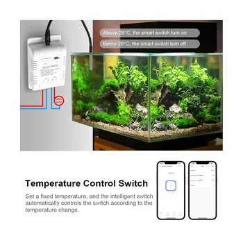 Умный Температурный Переключатель Tuya WiFi 16A 3000 Вт с Термостатом Контроля Энергопотребления для Alexa Google Home