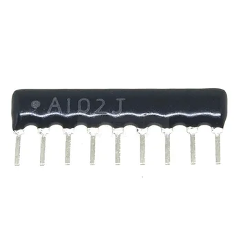 50 Шт. Сетевой резистор DIP Line 9 pin A09-102 1 К Ом, шаг A102 2,54 мм