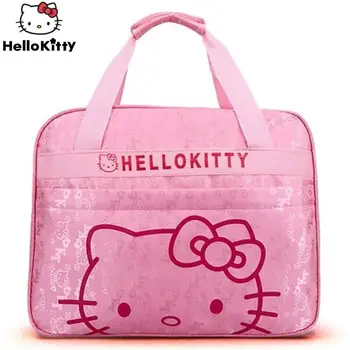 Косметичка Sanrio Hello Kitty, Мультяшная сумка для хранения, Дорожная сумка, Посылка для беременных, Сумка для ноутбука для девочек, сумка-мессенджер