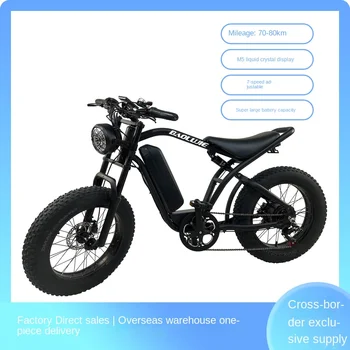 20-Дюймовый Горный Электрический Ретро-велосипед Retro Ebike 48V1000W Ретро-Электрический велосипед