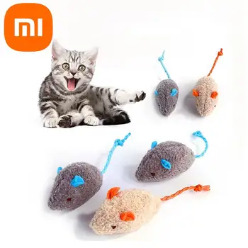 Xiaomi Новая Плюшевая Имитационная мышь, игрушка для кошек, Устойчивость К укусам, Плюшевая мышь, Интерактивная игрушка для кошек, Игрушка для кошек, Игрушка для кошек