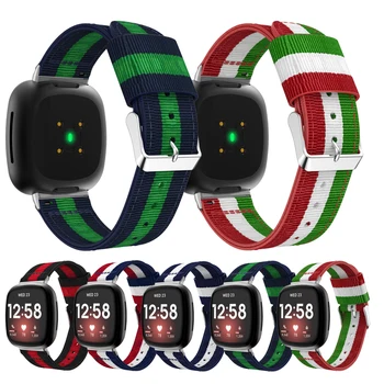Нейлоновый ремешок для смарт-часов fitbit Versa3 band, нейлоновый браслет, ремешок для часов, спортивный браслет для аксессуаров Fitbit Sense band