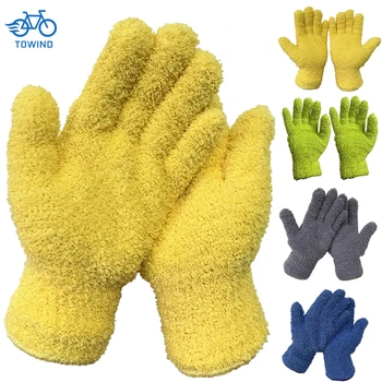 Новая Перчатка для чистки от пыли из микрофибры, для ухода за автомобилем, для мытья окон, Многофункциональная Многоразовая Велосипедная Перчатка, Термальные Велосипедные перчатки