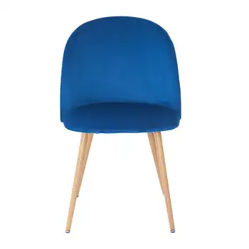 Бархатные обеденные стулья, современный акцентный стул, синий