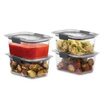 Контейнеры для хранения продуктов, 4,7 стакана, 4 упаковки, герметичные, без BPA, Прозрачные пластиковые коробки для еды из Тритана