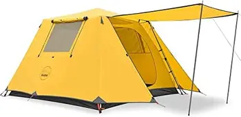 Палатки на 4/6 человек, Водонепроницаемые палатки мгновенного действия, Палатка для каюты на 4/6 человек, Простая установка с солнцезащитным козырьком, Автоматический алюминиевый шест