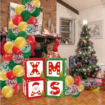 Новогодние украшения Из матовых красных воздушных шаров, Гирлянда для Рождественской вечеринки, Зеленый Баллон для Рождественского украшения на Рождество 2022