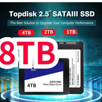 2023 Новый SSD 8 ТБ 4 ТБ 1 ТБ 500 ГБ Жесткий диск sata3 2,5 дюймовый ssd TLC 500 МБ/с. Внутренние твердотельные накопители для ноутбуков и настольных компьютеров