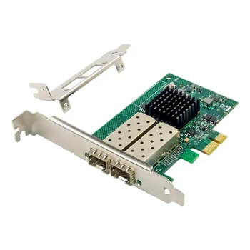 82576EB Сетевая карта Гигабитного сервера PCI-E X1, Двухпортовая Оптоволоконная сетевая карта SFP E1G42EF, Оптоволоконная сетевая карта