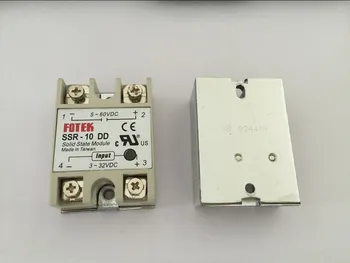10ШТ SSR10DD SSR-10DD Производитель реле SSR 10A, вход 3-32 В постоянного тока, выход 5-60 В постоянного тока