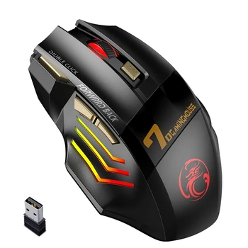 Беспроводная геймерская мышь для компьютера 2,4 G RGB Перезаряжаемая игровая мышь Bluetooth USB Мышь Бесшумные эргономичные мыши