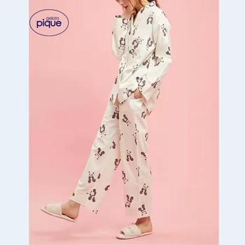 Одежда для комнаты Gelato Pique Женская Пижама Комплект Пижамы Женщины Медведь Панда