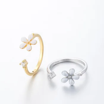 VENTFILLE, серебро 925 пробы, японская и корейская версия цветка, Женское модное Простое кольцо для жизни на указательном пальце