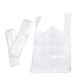 белая сумка-тоут для пищевых продуктов 100шт, упаковка для продуктов в супермаркете (20 * 30)