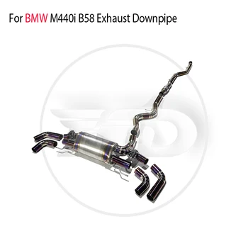 Выхлопная система Catback из титанового сплава HMD Подходит для электронного клапана автоматической модификации BMW M440i B58 4 серии