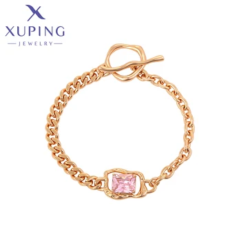 Xuping Ювелирные изделия Новое поступление Модный Простой дизайн Женский браслет золотого цвета X000463467