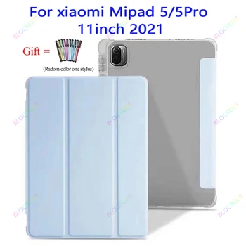 Чехол для Xiaomi Mi Pad 5/MiPad 5 Pro 11 Дюймов 2021 Чехол для планшета с Держателем Карандаша, Подставкой для автоматического Пробуждения/сна Trifold Smart Case
