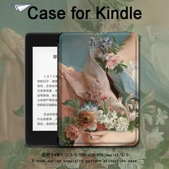 Для Kindle Paperwhite 5 Чехол Картина Маслом Цветы для Kinlde 658 Чехол для Kindle Papaerwhite 4 Capa Funda Винтажный Силиконовый Чехол