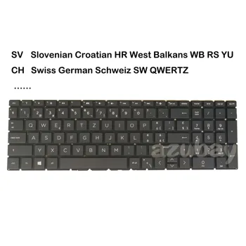 Клавиатура для ноутбука HP 15-da 15t-da 15-db 15t-db 15g-dr 15s-dr 15q-ds 15s-du 15-dw 15g-dx 15-dy Швейцарская немецкая словенская SV QWERTZ