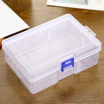 Прозрачный пластиковый ящик для хранения, органайзер, коробка для хранения косметики, держатель, Кейс, Органайзер для дисплея, контейнер 16,5 см x 12 см x 5,8 см