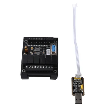 Промышленная плата управления PLC Fx1N-14Mr, модуль 14Mr, материнская плата + корпус + USB-кабель для загрузки