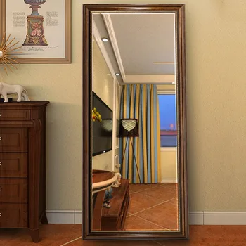 Эстетическое Зеркало для спальни в Скандинавском Стиле, Настольное Туалетное Зеркало для Ванной Комнаты, Большое Стоящее Украшение Для Гостиной LQQ30XP