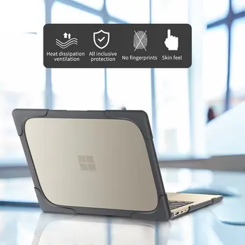 Сверхпрочные двухслойные матовые мягкие на ощупь жесткие чехлы с бампером из ТПУ для 15-дюймового ноутбука Microsoft Surface 4/Surface Laptop 3
