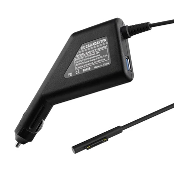 Универсальное автомобильное зарядное устройство для ноутбука с USB-портом для зарядки for QC 3.0, Выходное напряжение 15 В 4A для поверхностного ПК в автомобиле