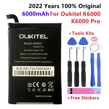 100% Оригинальный аккумулятор Емкостью 6000 мАч для Oukitel K6000/Oukitel K6000 Pro/Ulefone Power/DOOGEE T6/DOOGEE T6 Pro/Homtom HT6