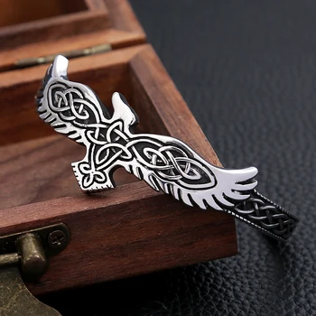 Винтажный браслет Viking из нержавеющей стали Raven Eagle Для Мужчин И женщин, Модный браслет с кельтским узлом, Открывающийся, Регулируемые Ювелирные Изделия, Подарки