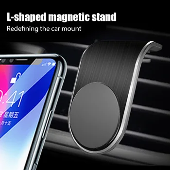 Магнитный Автомобильный держатель для телефона iPhone 11 12 Pro Mini с L-образным Магнитом, Автомобильная Подставка Для телефона SAMSUNG Xiaomi Redmi, Аксессуары Для телефонов