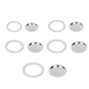 Уплотнительные кольца с алюминиевым фильтром, портативный аксессуар для Moka Pot, кофемашины для приготовления эспрессо, Кафе, Кофейня